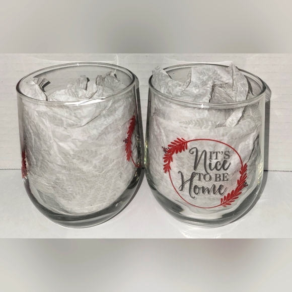 2 Piece Stemless Wine Glass Set (It's Nice to be Home) - Picture 2 of 2